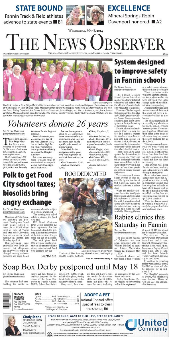 The News Observer, Blue Ridge, Georgia e-Edition