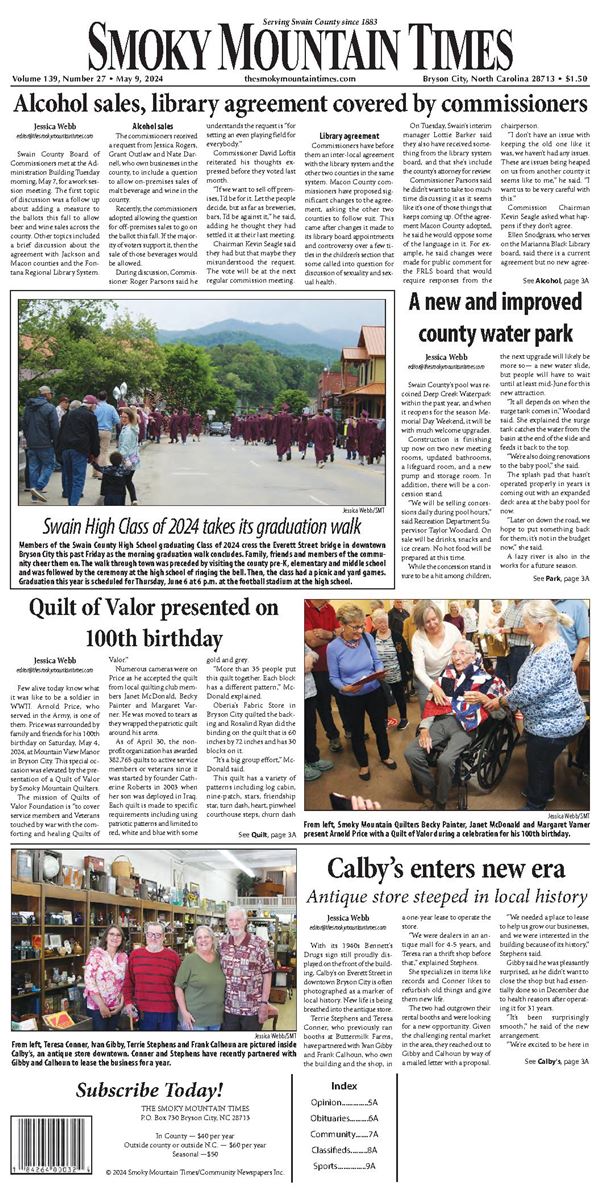 Smoky Mountain Times, Bryson City, North Carolina e-Edition